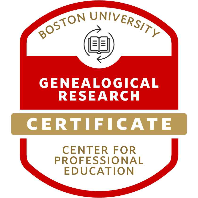 Boston University Genealogical Research Certificate